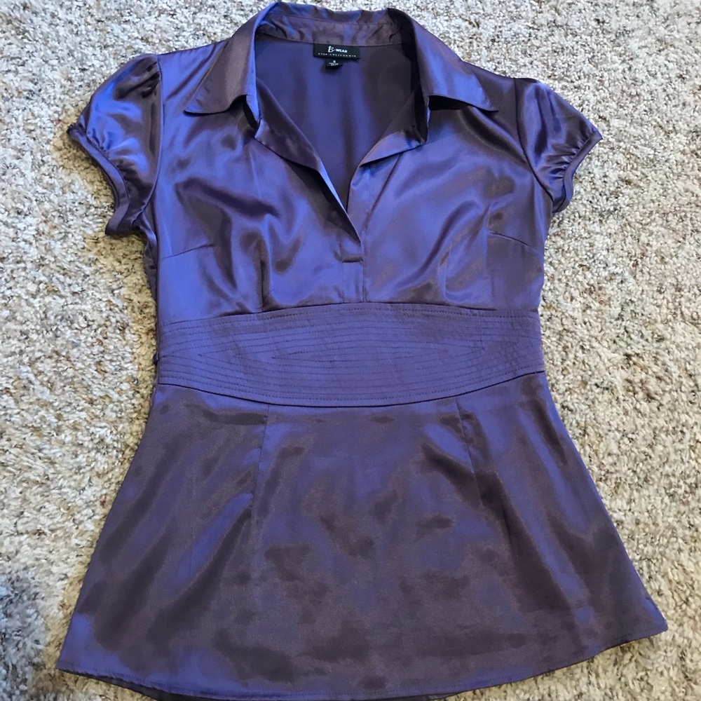 Purple silky top!